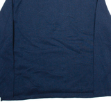 WRANGLER Mens Jumper Blue 1/4 Zip Tight Knit L