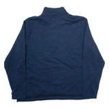 WRANGLER Mens Jumper Blue 1/4 Zip Tight Knit L