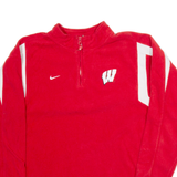 NIKE Mens Fleece Red 1/4 Zip L