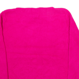 TOMMY HILFIGER Womens Jumper Pink Cable Knit M