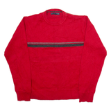 TOMMY HILFIGER Mens Jumper Red Tight Knit L