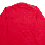 TOMMY HILFIGER Mens Jumper Red Tight Knit L