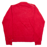 TOMMY HILFIGER Mens Jumper Red Tight Knit L
