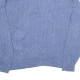NAUTICA Mens Jumper Blue 1/4 Zip Cable Knit L