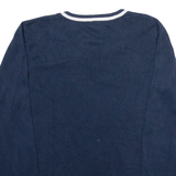 NAUTICA Womens Jumper Blue V-Neck Tight Knit L