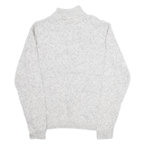 CHAPS Mens Jumper White 1/4 Zip Tight Knit M