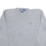 POLO RALPH LAUREN Womens Jumper Grey Tight Knit XL