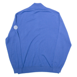 POLO SPORT RALPH LAUREN Mens Jumper Blue Button Neck Tight Knit XL