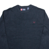 CHAPS Mens Jumper Blue Tight Knit XL