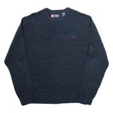 CHAPS Mens Jumper Blue Tight Knit XL