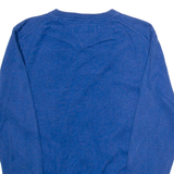 TOMMY HILFIGER Mens Jumper Blue V-Neck Tight Knit S