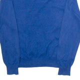 TOMMY HILFIGER Mens Jumper Blue V-Neck Tight Knit S