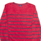 NAUTICA Womens Jumper Red Striped Tight Knit M