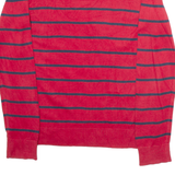 NAUTICA Womens Jumper Red Striped Tight Knit M