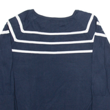 NAUTICA Womens Jumper Blue Striped Tight Knit XL