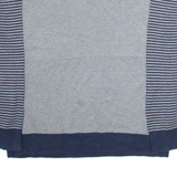 NAUTICA Mens Jumper Grey Striped Tight Knit 2XL
