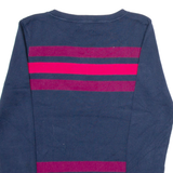 TOMMY HILFIGER Womens Jumper Blue Striped Tight Knit S