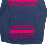 TOMMY HILFIGER Womens Jumper Blue Striped Tight Knit S