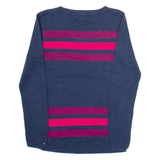 TOMMY HILFIGER Womens Jumper Blue Striped Tight Knit S