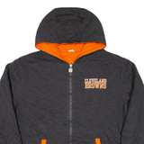 NFL Reversable Cleveland Browns Mens Orange Hoodie Full Zip USA M