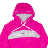 TOMMY HILFIGER Womens Pink Hoodie M