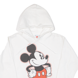 HANES Disney Mickey Mouse Womens White Hoodie 90s S