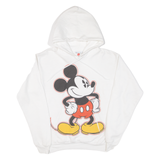 HANES Disney Mickey Mouse Womens White Hoodie 90s S