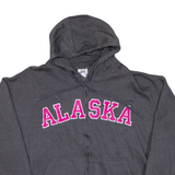 Alaska Womens Grey Hoodie Full Zip L