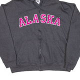 Alaska Womens Grey Hoodie Full Zip L