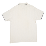 CHAPS RALPH LAUREN Mens Polo Shirt Beige Striped L