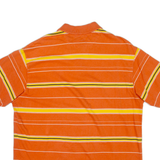 CHAPS RALPH LAUREN Mens Polo Shirt Orange Striped L
