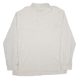 TOMMY HILFIGER Mens Polo Shirt Beige Long Sleeve 2XL