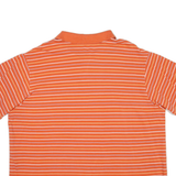 LACOSTE Mens Polo Shirt Orange Striped 2XL