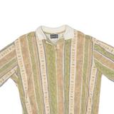 BON WORTH Womens Polo Shirt Green Striped L