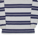 TOMMY HILFIGER Mens Polo Shirt Blue Striped Long Sleeve L