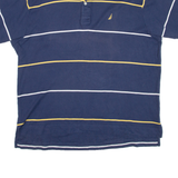 NAUTICA Mens Polo Shirt Blue Striped L