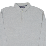 NAUTICA Mens Polo Shirt Grey Long Sleeve L