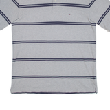 TOMMY HILFIGER Mens Polo Shirt Grey Striped XL
