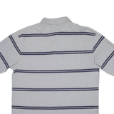 TOMMY HILFIGER Mens Polo Shirt Grey Striped XL