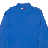 TOMMY JEANS Mens Polo Shirt Blue Long Sleeve L