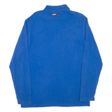 TOMMY JEANS Mens Polo Shirt Blue Long Sleeve L
