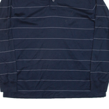 NAUTICA Mens Polo Shirt Blue Striped Long Sleeve L