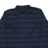 NAUTICA Mens Polo Shirt Blue Striped Long Sleeve L