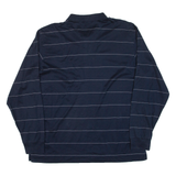 NAUTICA Mens Polo Shirt Blue Striped Long Sleeve L
