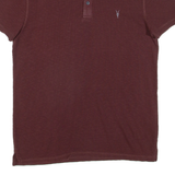 ALL SAINTS Mens Polo Shirt Maroon M