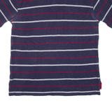 TOMMY HILFIGER Mens Polo Shirt Blue Striped XL