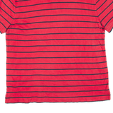 TOMMY HILFIGER Mens Polo Shirt Red Striped L