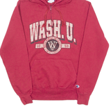 CHAMPION Washington University St. Louis 1/4 Zip Mens Red Hoodie USA S