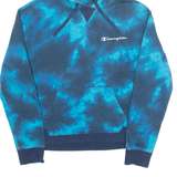 CHAMPION Tie-Dye Mens Blue Hoodie M