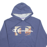 CHAMPION Mens Blue Hoodie L